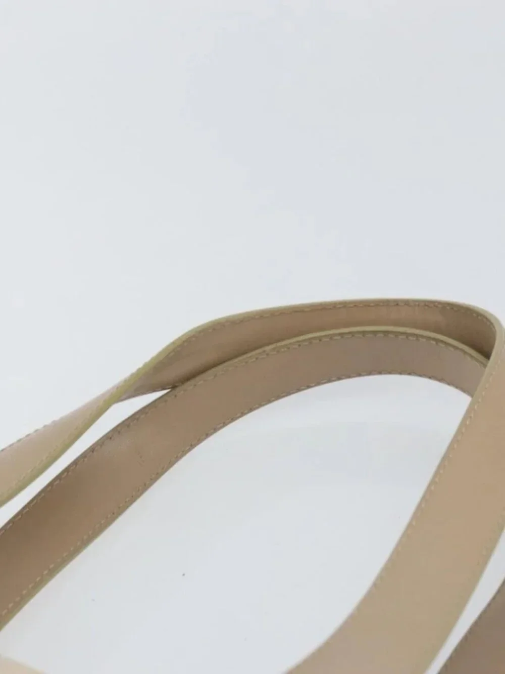 CHANEL New Travel Line Tote Bag Beige Gold CC Auth 158686